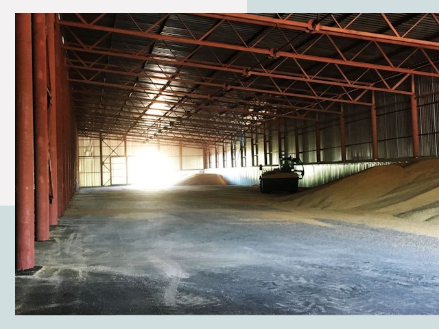 Строительство зернохранилищ в Коркине