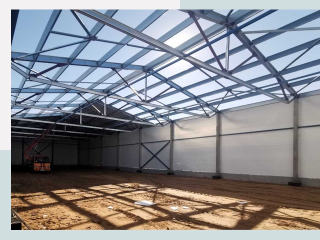 Строительство сенохранилищ в Коркине