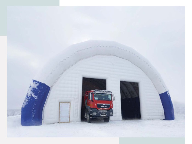 Мобильные ангары в Коркине