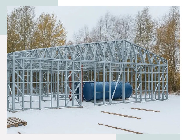 Металлические ангары в Коркине