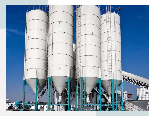 Строительство цементных силосов в Коркине