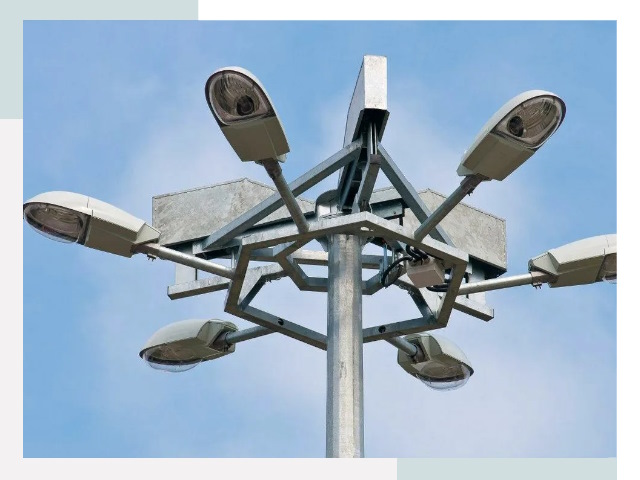 Монтаж осветительных мачт в Коркине