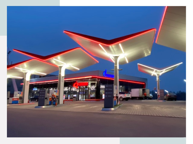 Навесы для АЗС в Коркине