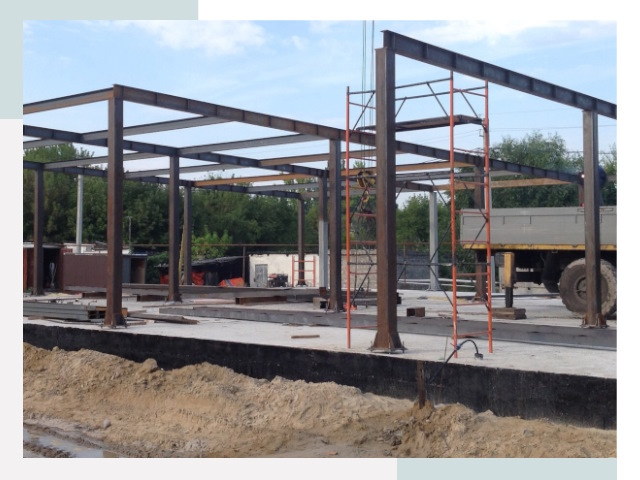 Фундамент для ангаров в Коркине