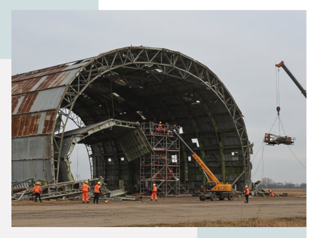 Демонтаж ангаров в Коркине