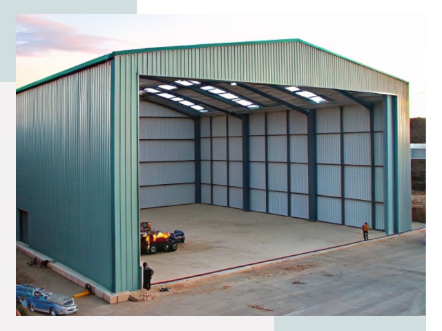 Строительство ангаров в Коркине